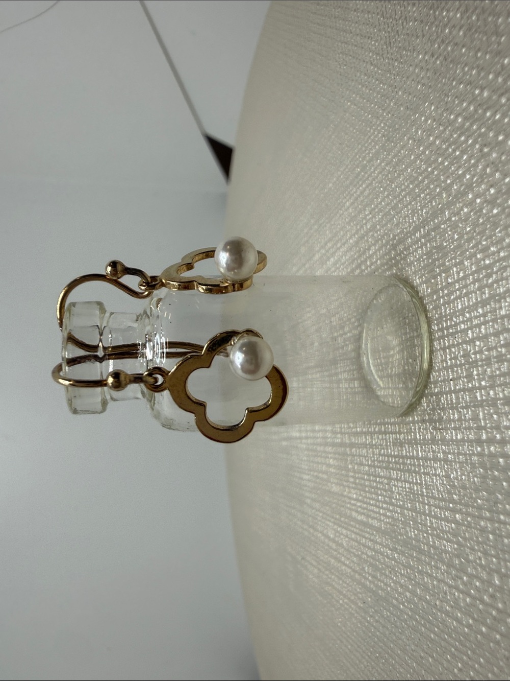 Gold-Tone Pearl Drop Earrings - White Pearls